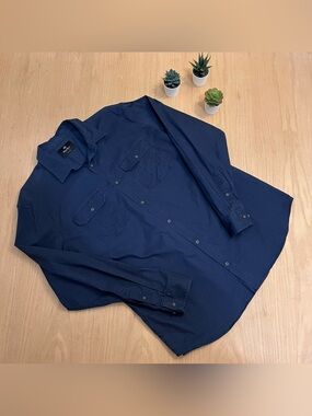 Wind River Long Sleeve Utility Shirt In Navy Blue